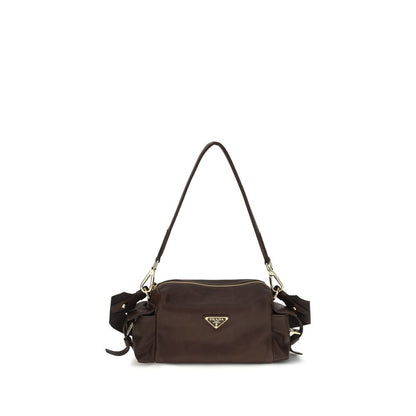 Prada Braune Napa Leder / Kalbsleder Schultertasche