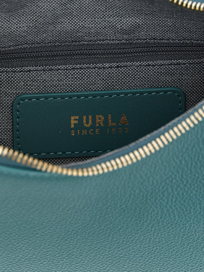Furla Zweifarbige Schultertasche aus Kalbsleder