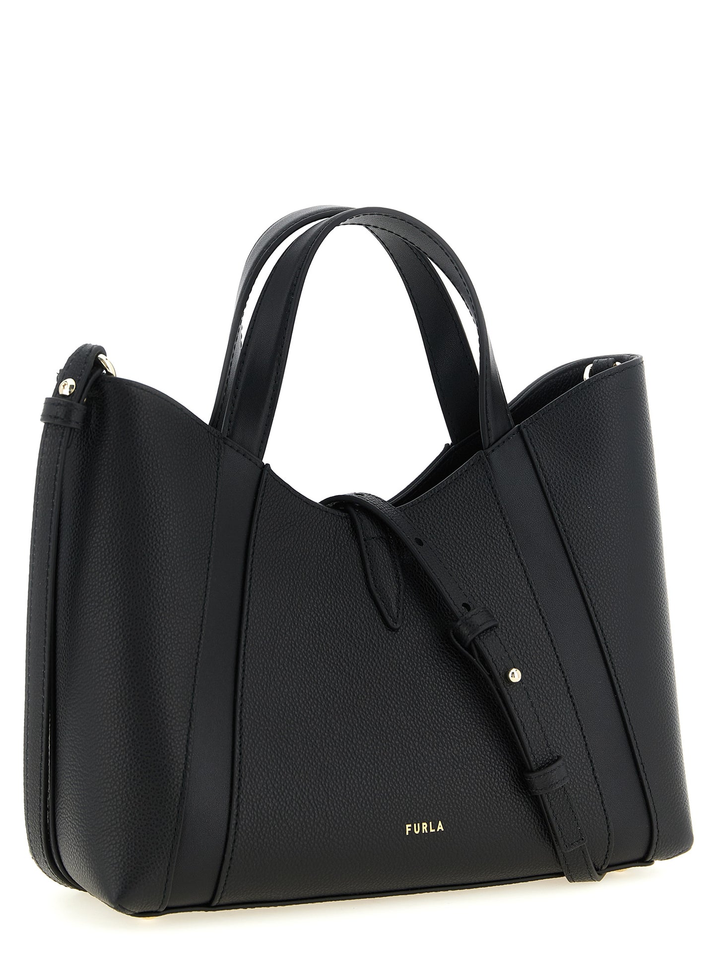 Furla Schwarze Kalbsleder-Tasche