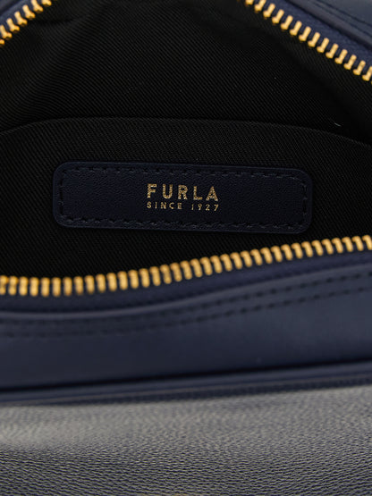 Furla Handtasche aus blauem Kalbsleder