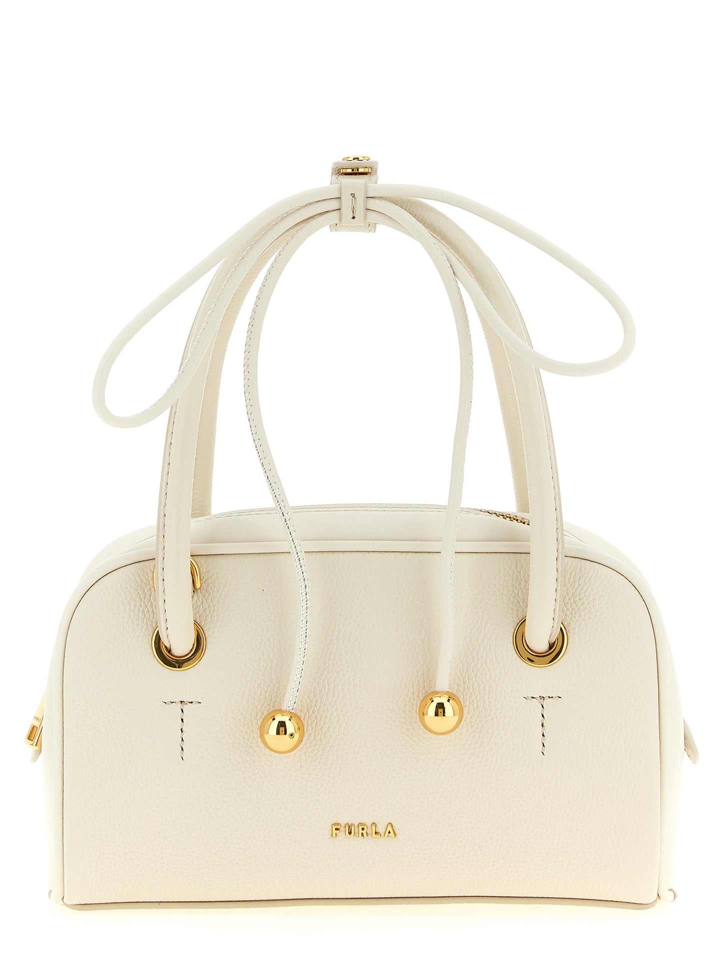 Furla Weiße Kalbsleder-Handtasche