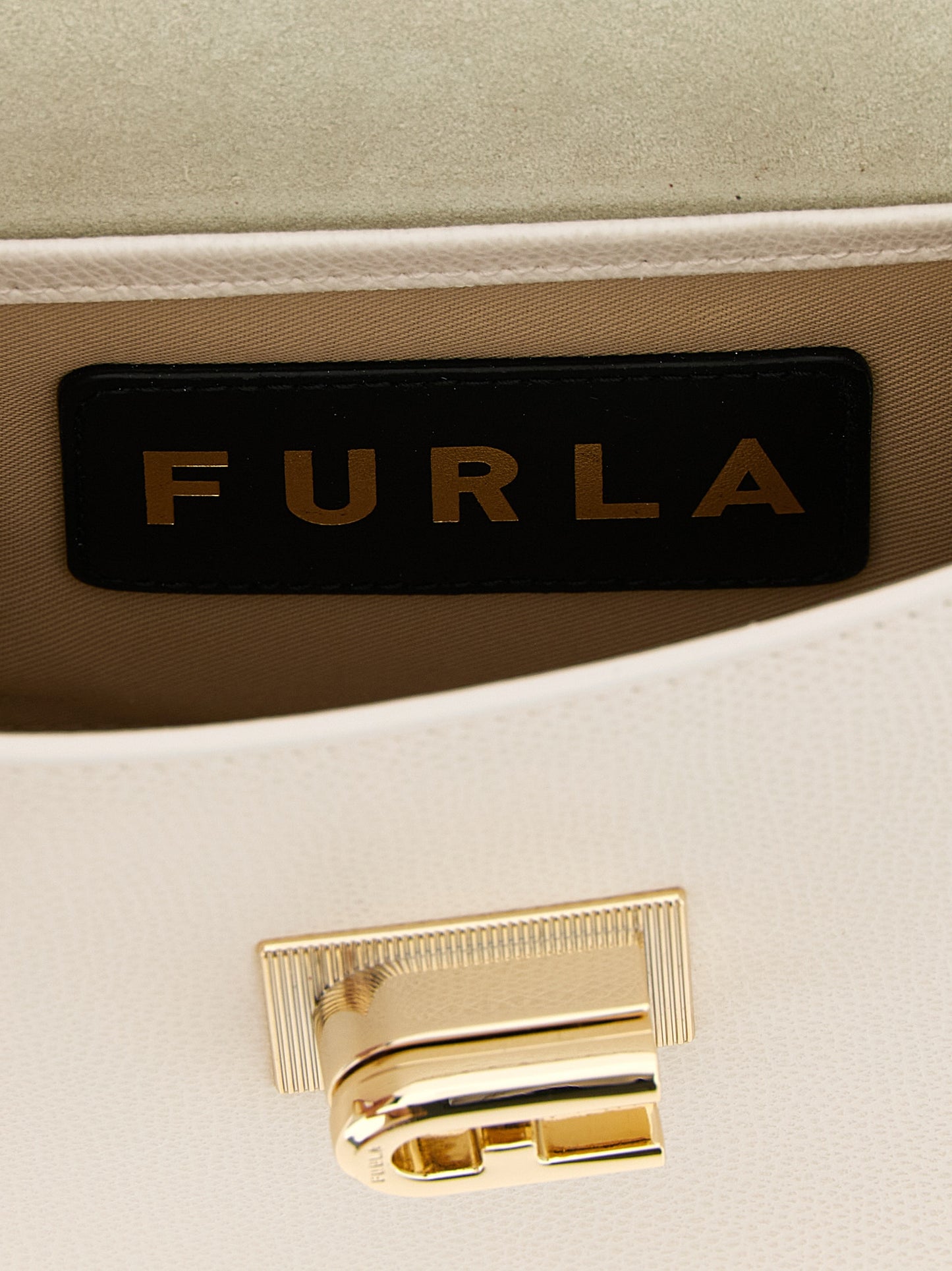 Furla Weiße Kalbsleder-Umhängetasche