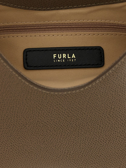 Furla Zweifarbige Kalbsleder-Handtasche