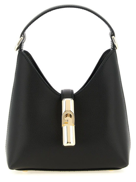Furla Schwarze Kalbsleder-Handtasche