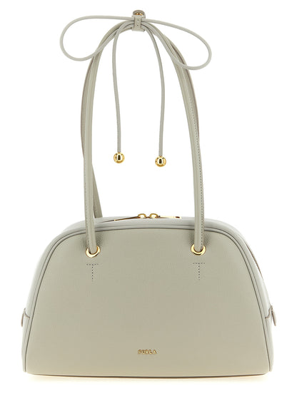 Furla Graue Kalbsleder-Handtasche