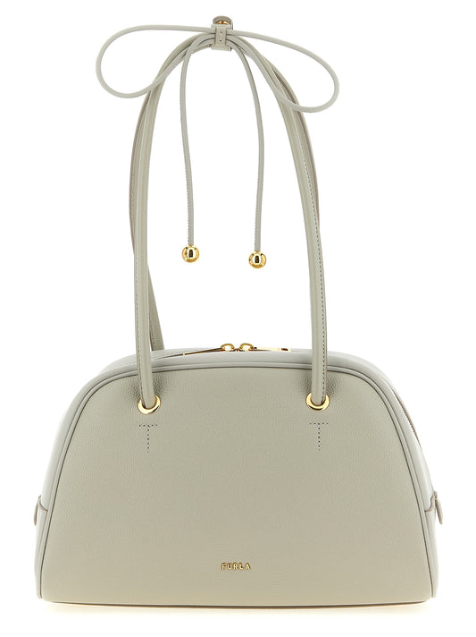 Furla Graue Kalbsleder-Handtasche