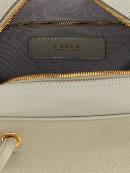 Furla Graue Kalbsleder-Handtasche