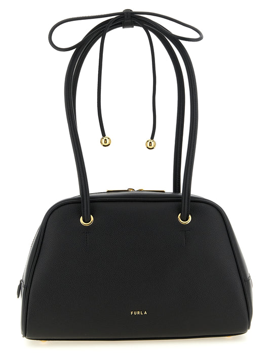 Furla Schwarze Kalbsleder-Handtasche