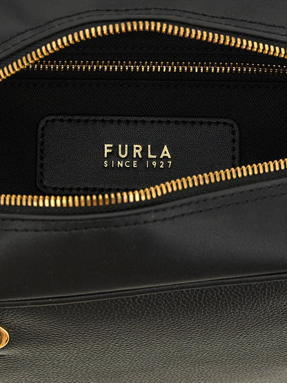 Furla Schwarze Kalbsleder-Handtasche