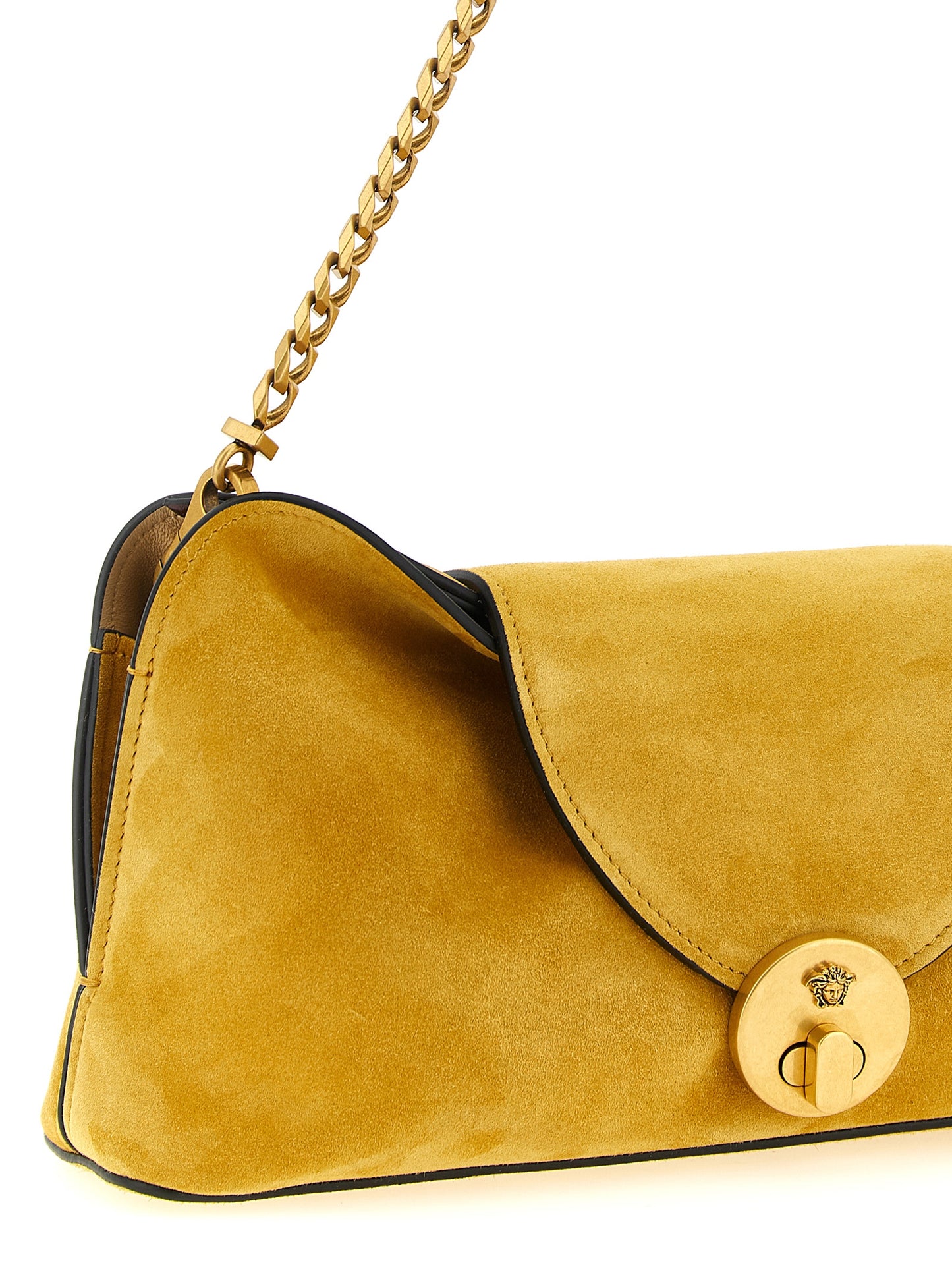 Versace Zweifarbige Clutch aus Kalbsleder