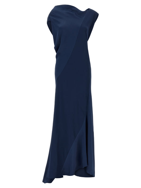 Alberta Ferretti Blaues Viskose-Maxikleid