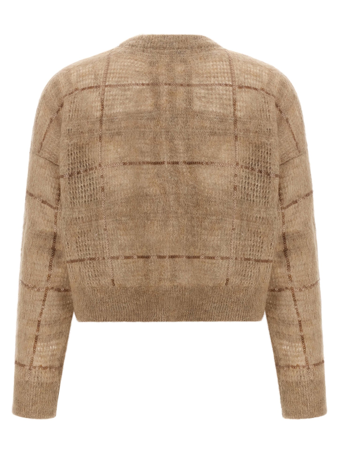 Brunello Cucinelli Beige Wollstrickjacke
