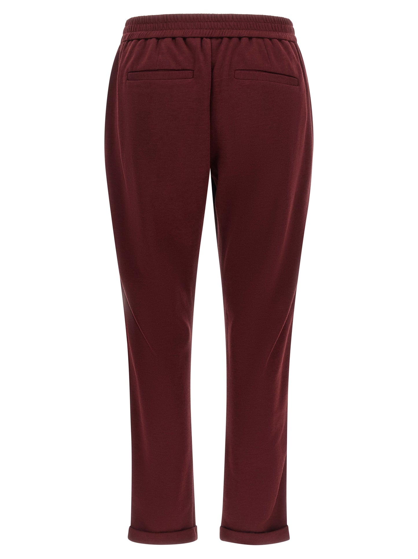 Brunello Cucinelli Bordeaux Baumwoll-Jogginghose (Trainingshose)