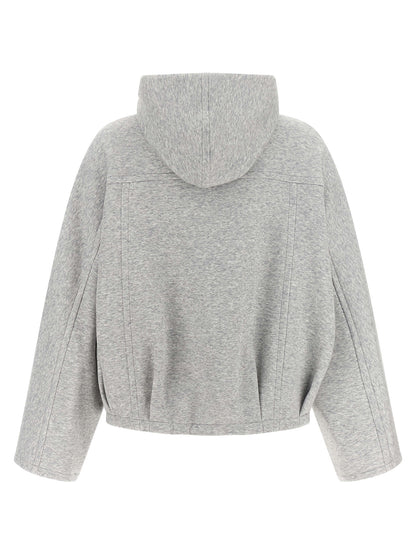 Brunello Cucinelli Grauer Baumwoll-Hoodie