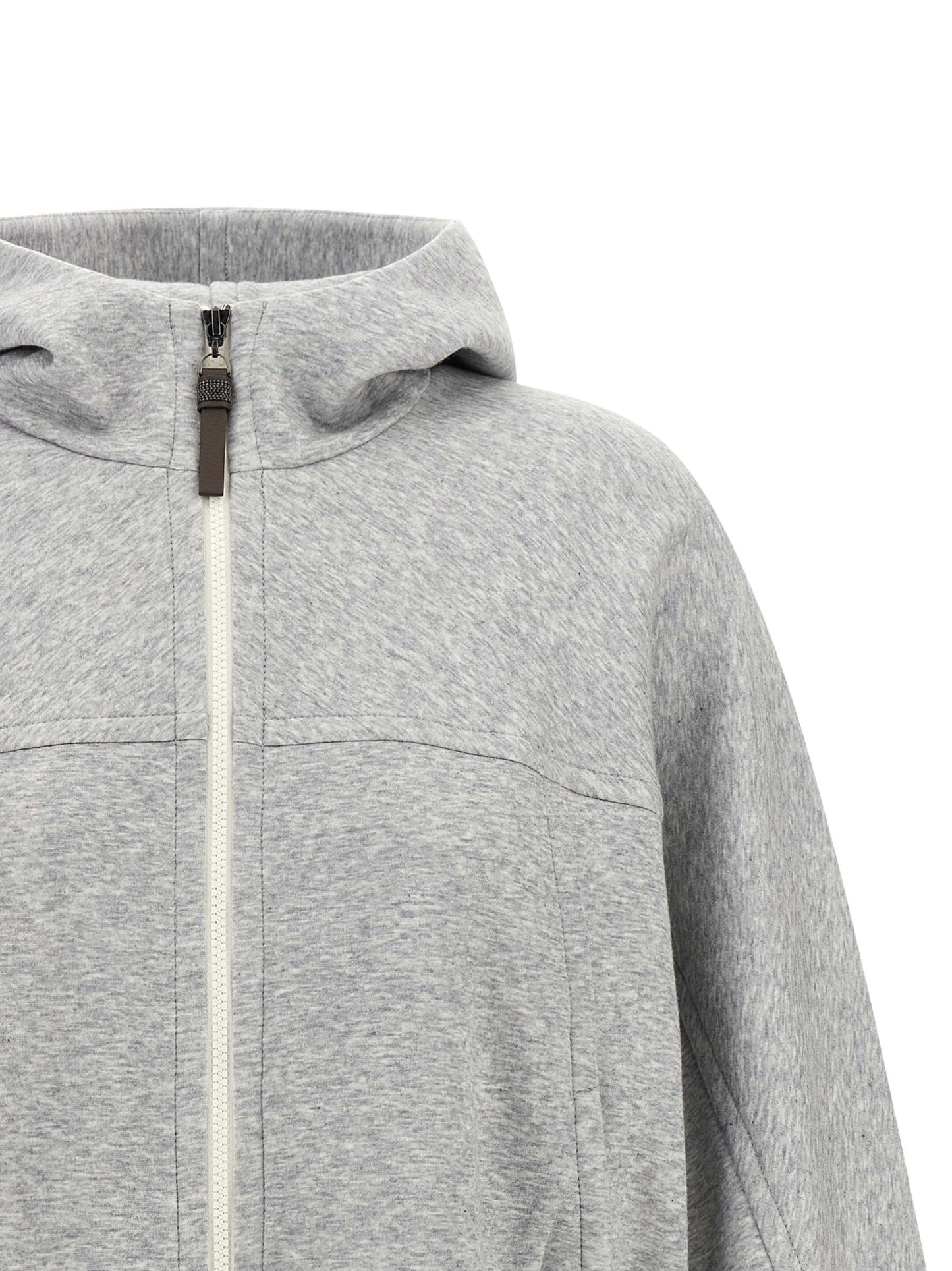 Brunello Cucinelli Grauer Baumwoll-Hoodie