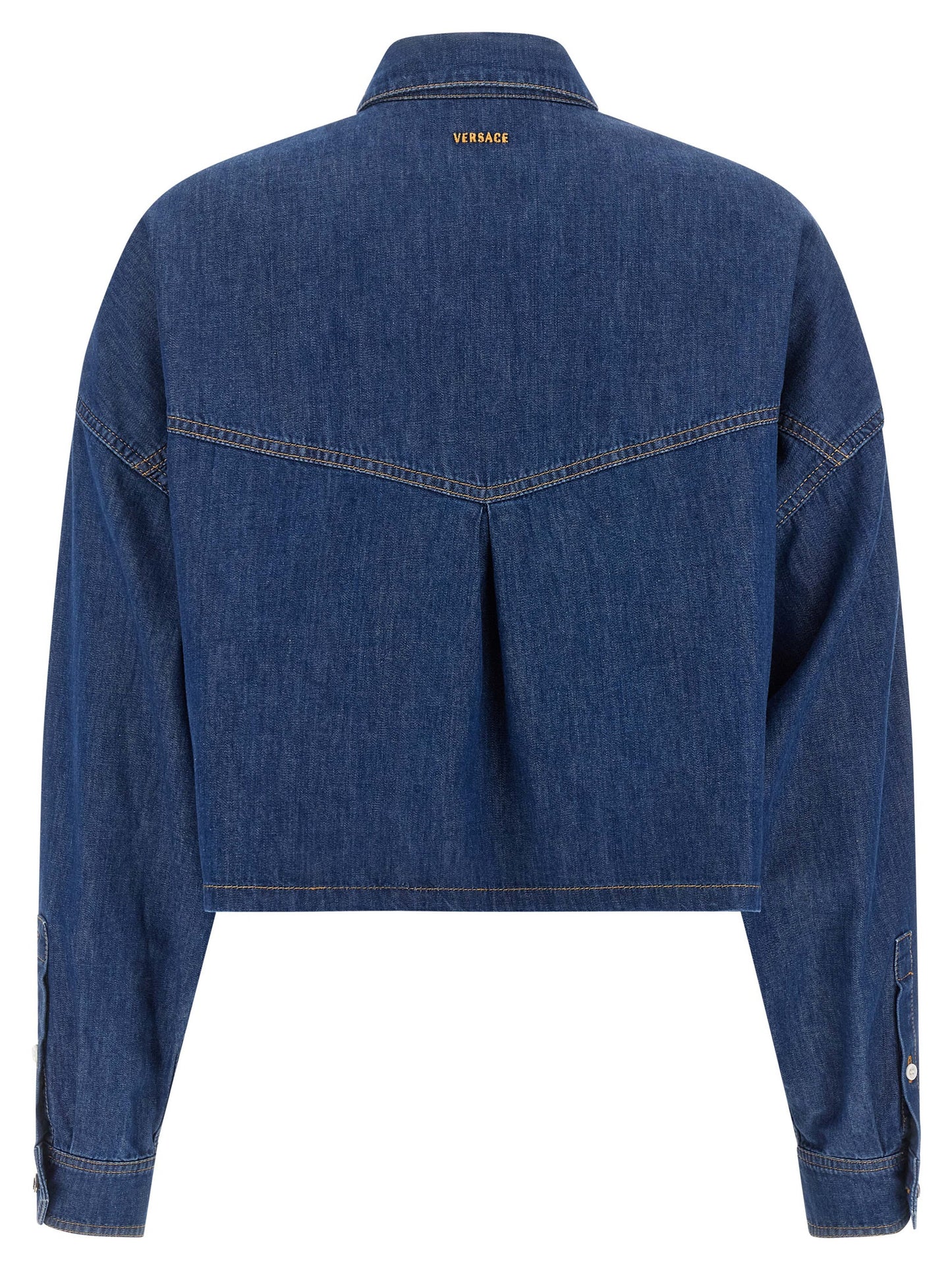 Versace Blaue Baumwollbluse