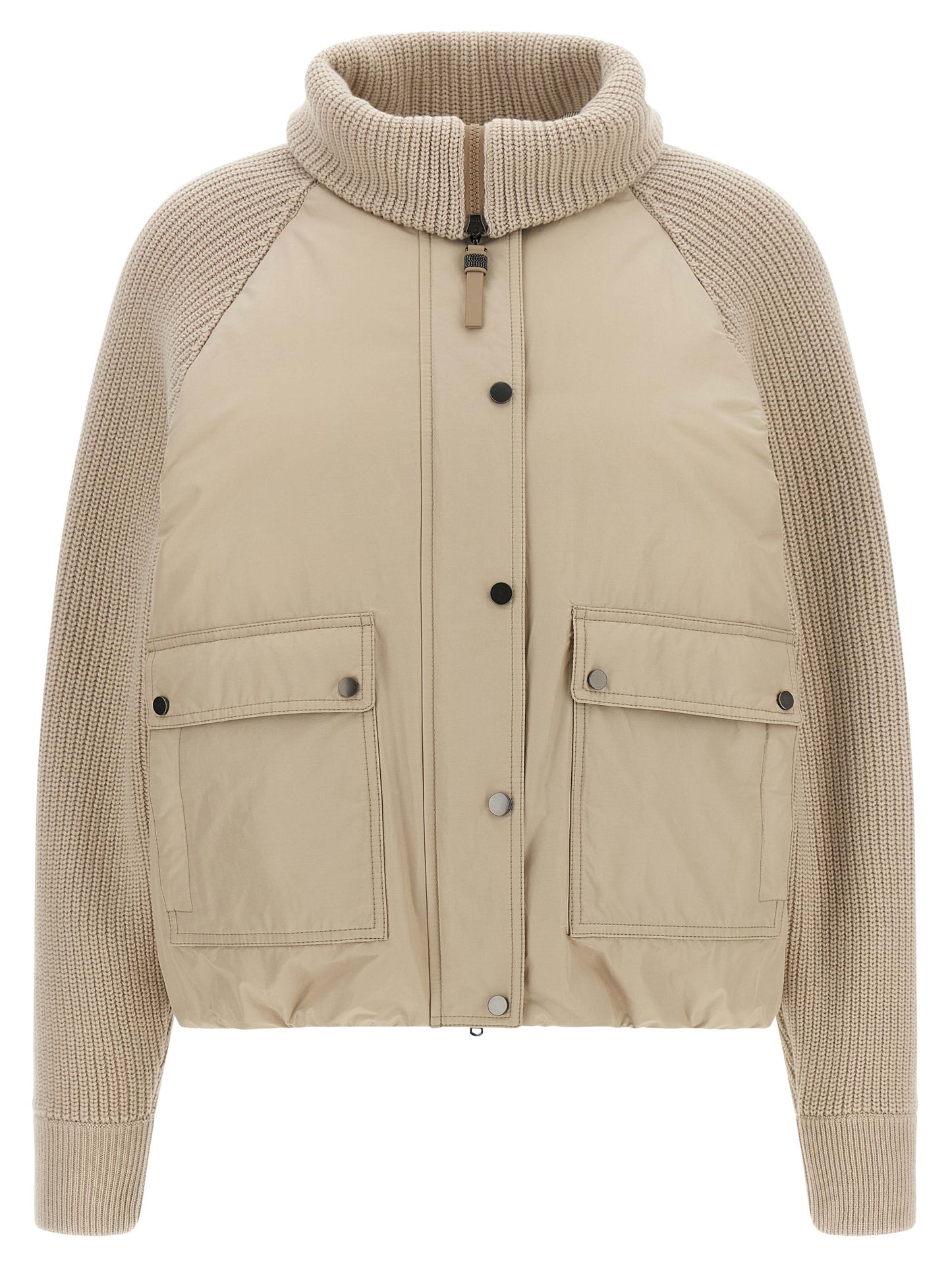 Brunello Cucinelli Beige Baumwolljacke in voller Länge