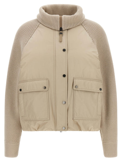 Brunello Cucinelli Beige Baumwolljacke in voller Länge