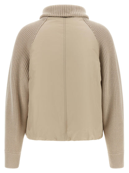 Brunello Cucinelli Beige Baumwolljacke in voller Länge