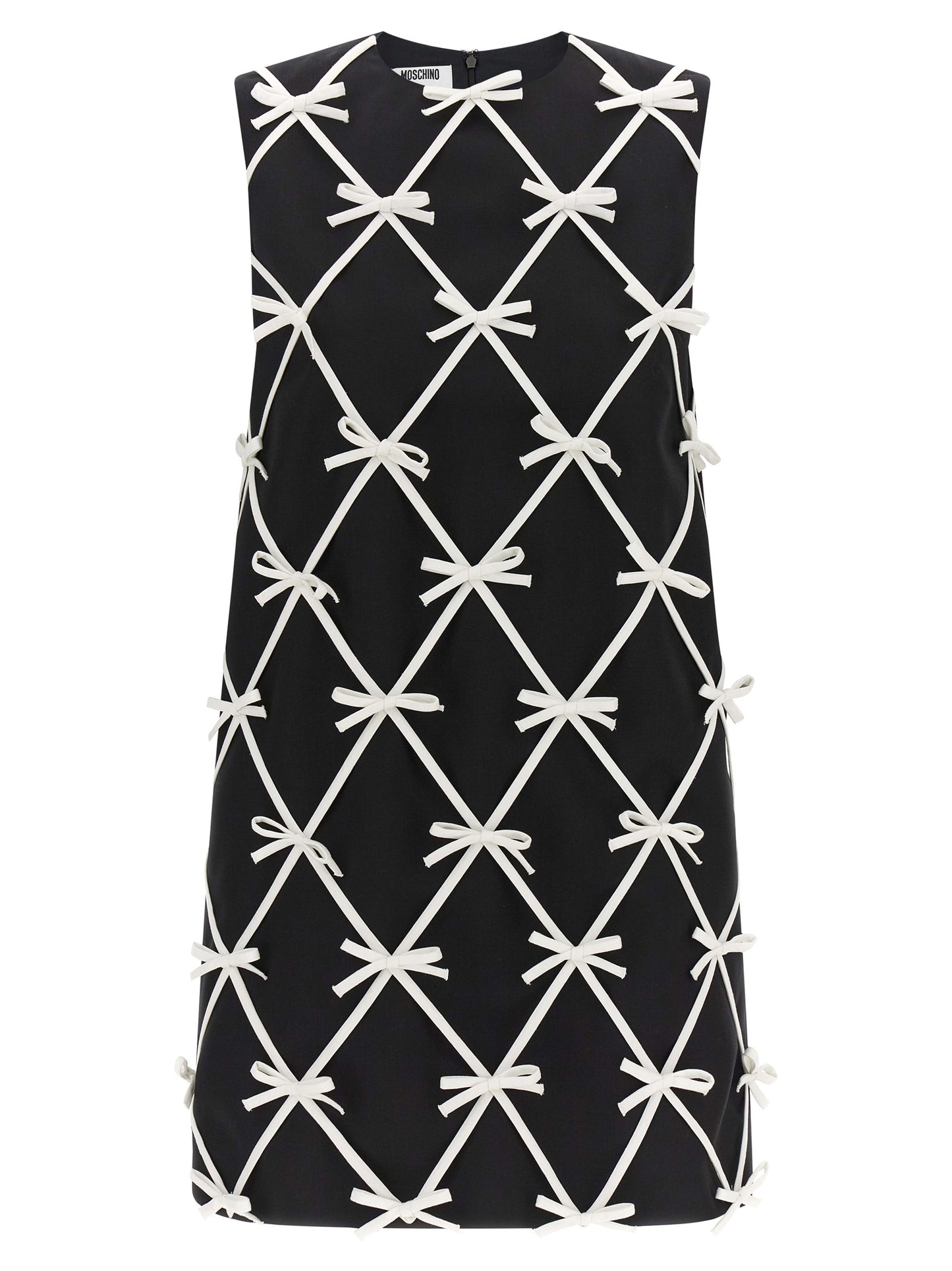 Moschino Kurzes Zweifarbenkleid aus Schurwolle