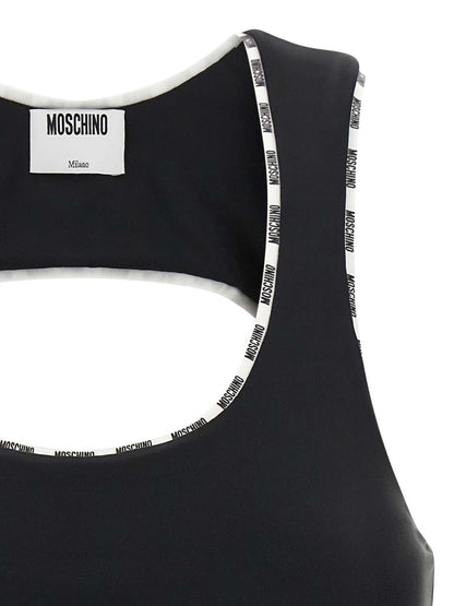 Moschino Sport-BH aus zweifarbigem Polyamid