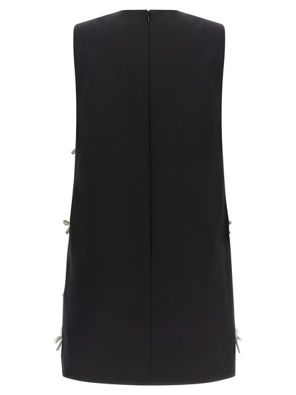 Moschino Kurzes Zweifarbenkleid aus Schurwolle