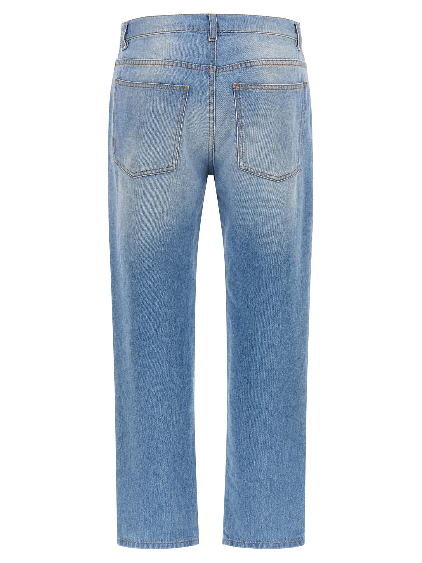 Moschino Blaue Jeans aus Baumwolle im geraden Schnitt