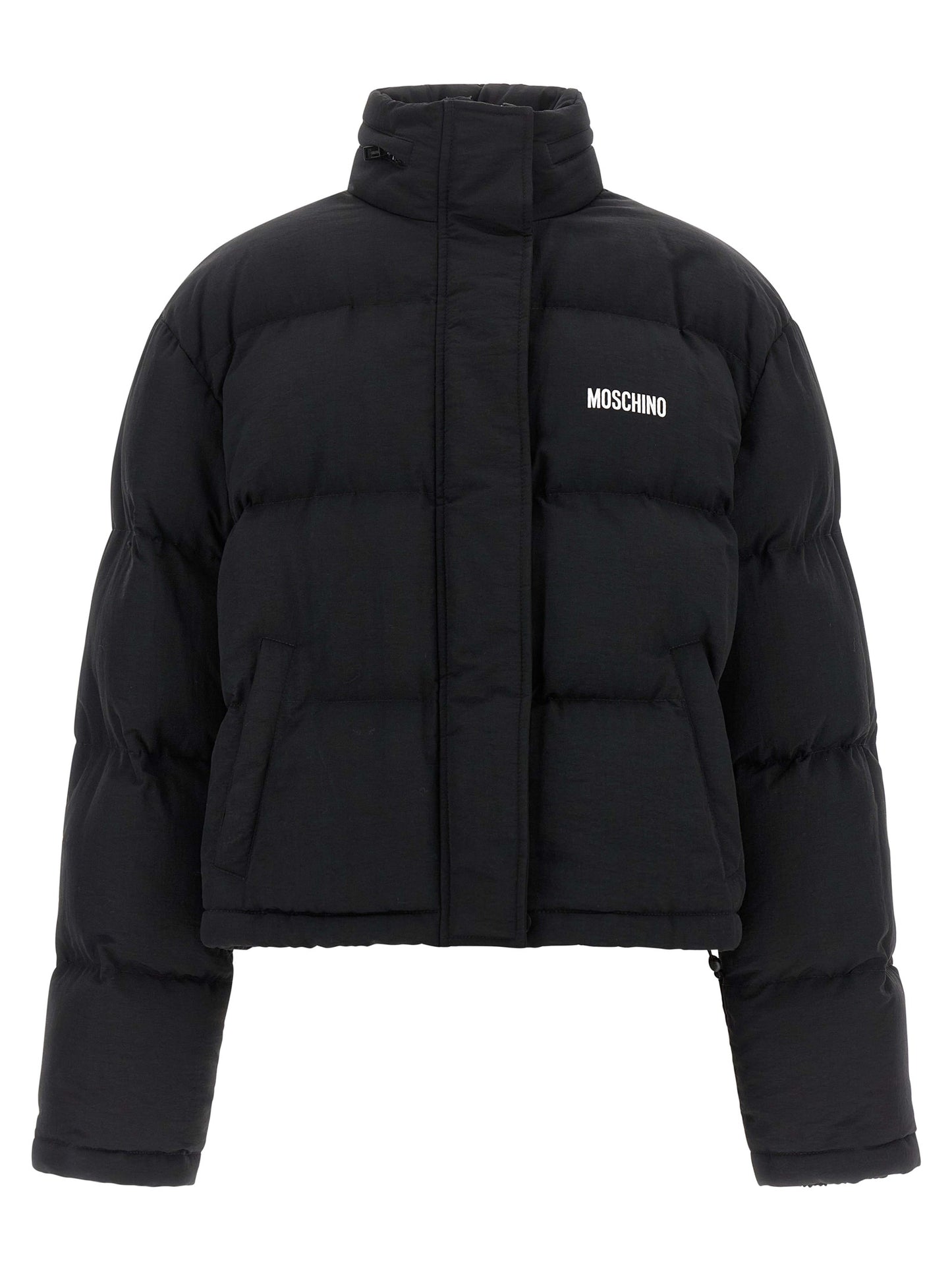 Moschino Schwarzer Bomber aus Polyamid