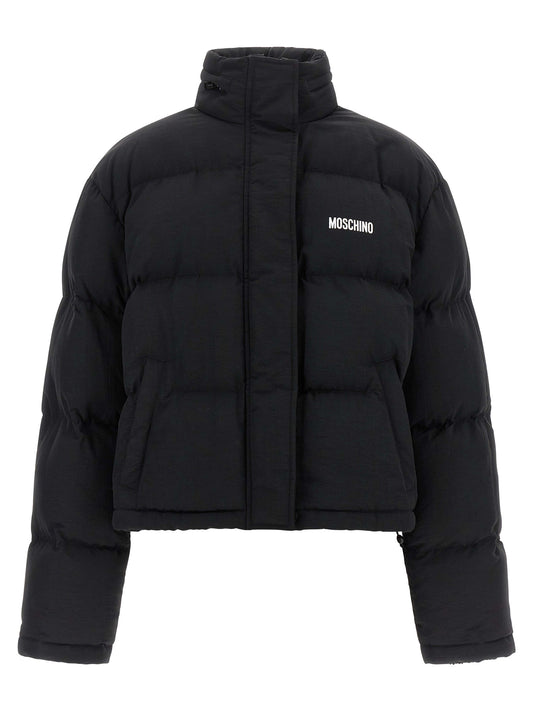 Moschino Schwarzer Bomber aus Polyamid