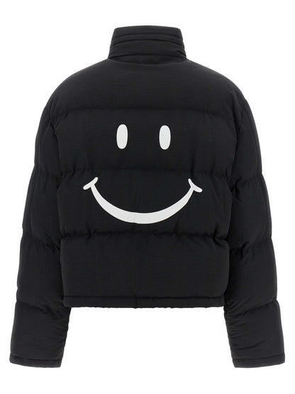Moschino Schwarzer Bomber aus Polyamid