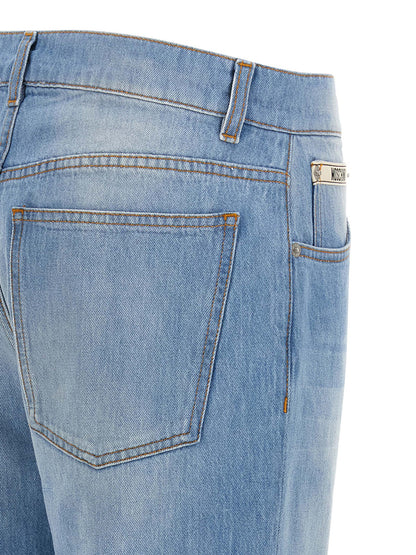 Moschino Blaue Jeans aus Baumwolle im geraden Schnitt