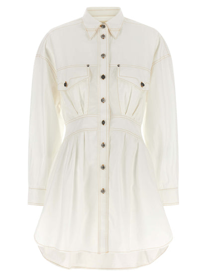 Versace Weißes Baumwoll-Kurzkleid