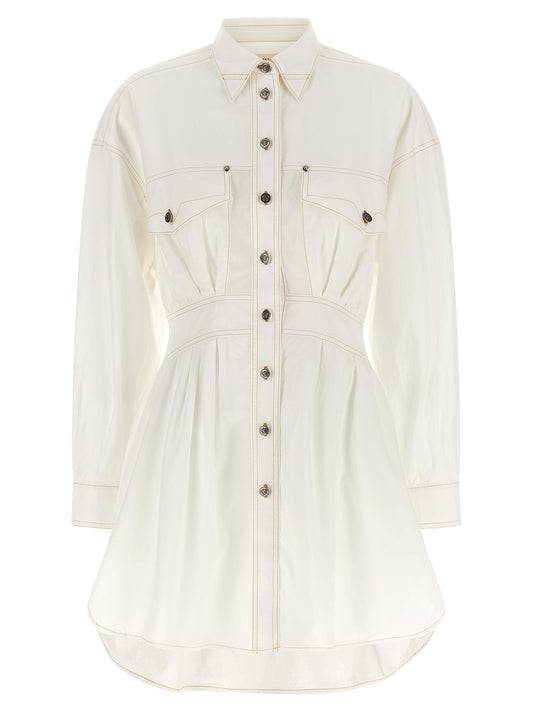 Versace Weißes Baumwoll-Kurzkleid