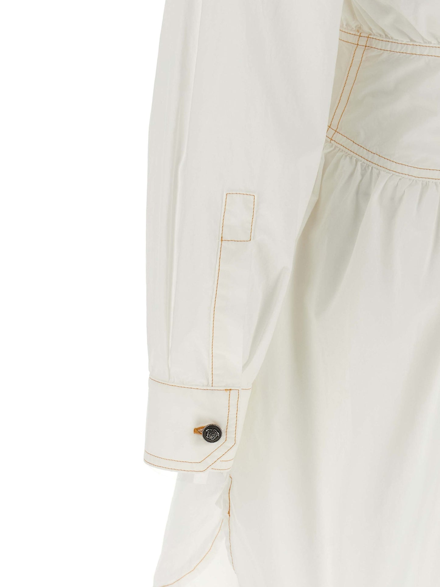 Versace Weißes Baumwoll-Kurzkleid