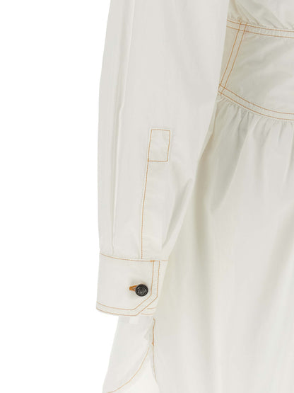 Versace Weißes Baumwoll-Kurzkleid