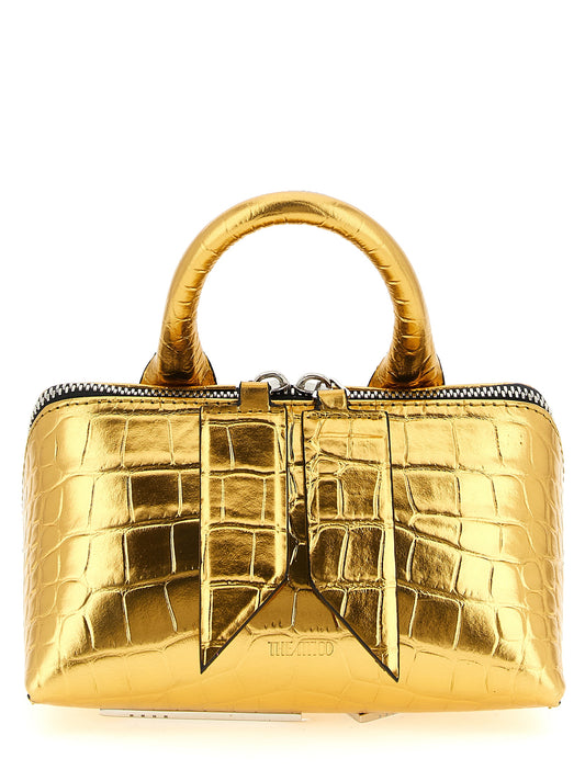 The Attico Handtasche aus goldfarbenem Rindsleder