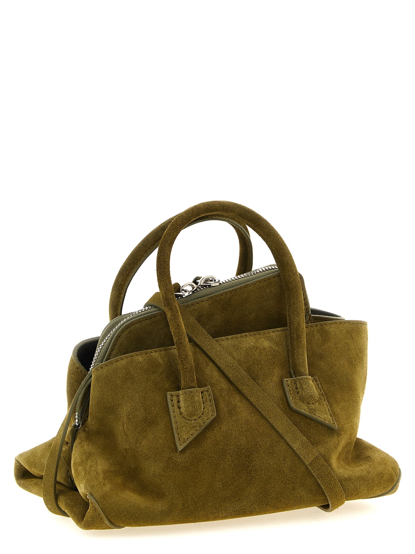 The Attico Zweifarbige Handtasche aus Rindsleder