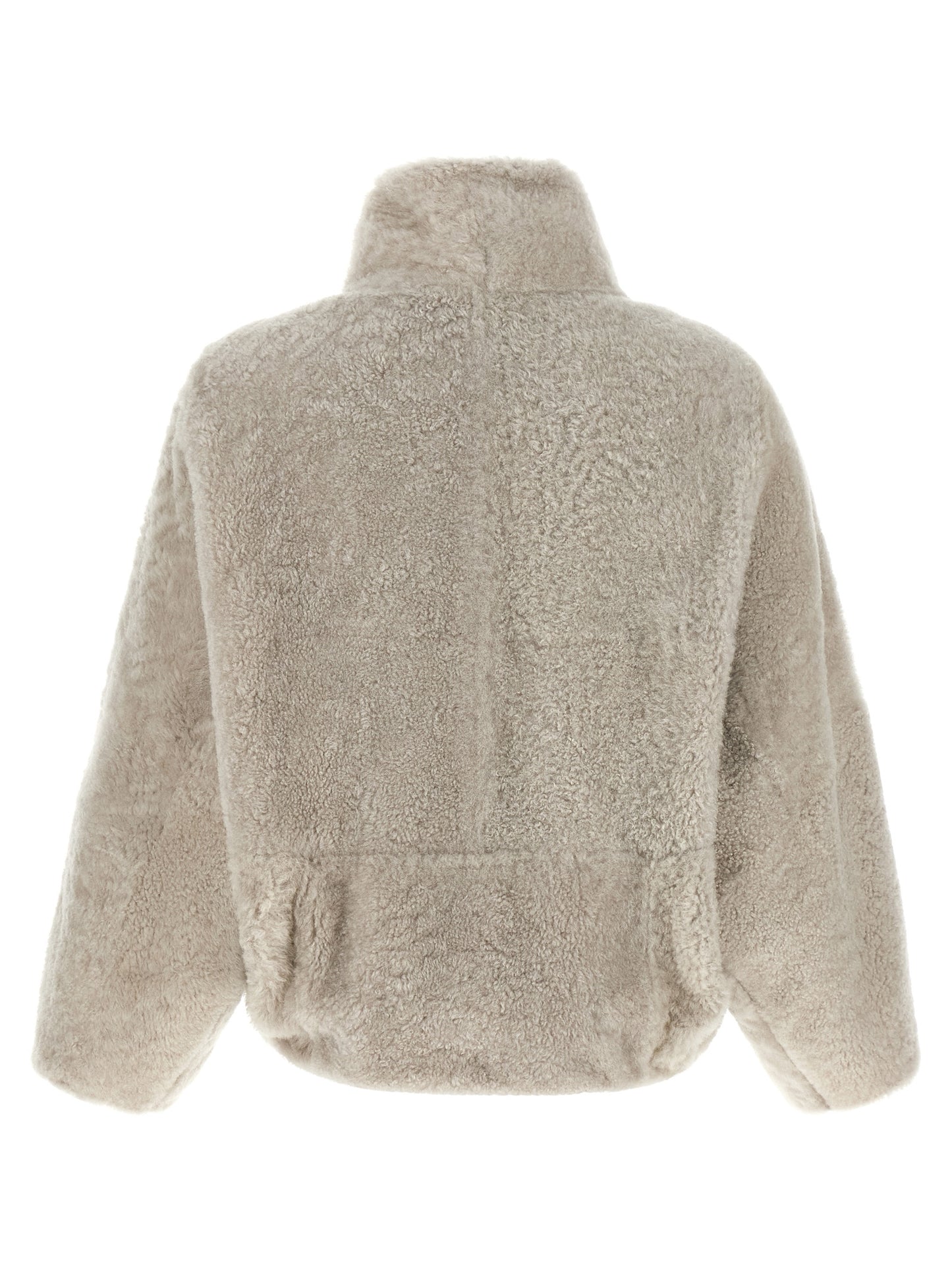 Brunello Cucinelli Beige Lammleder Jacke in voller Länge