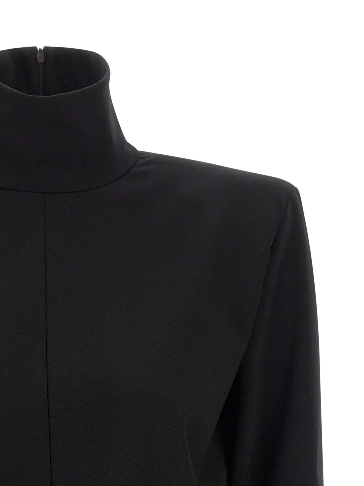 The Attico Schwarzes Viskose-Kurzkleid
