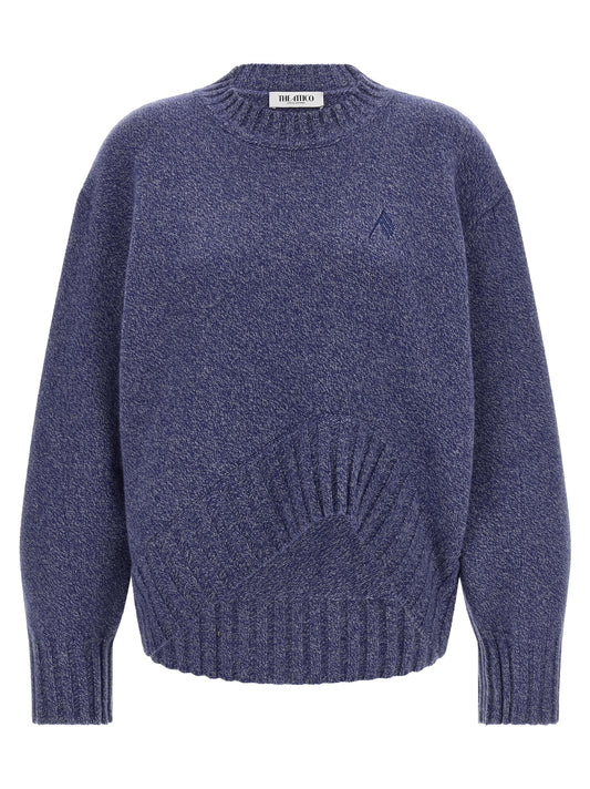The Attico Blauer Cardigan aus Schurwolle