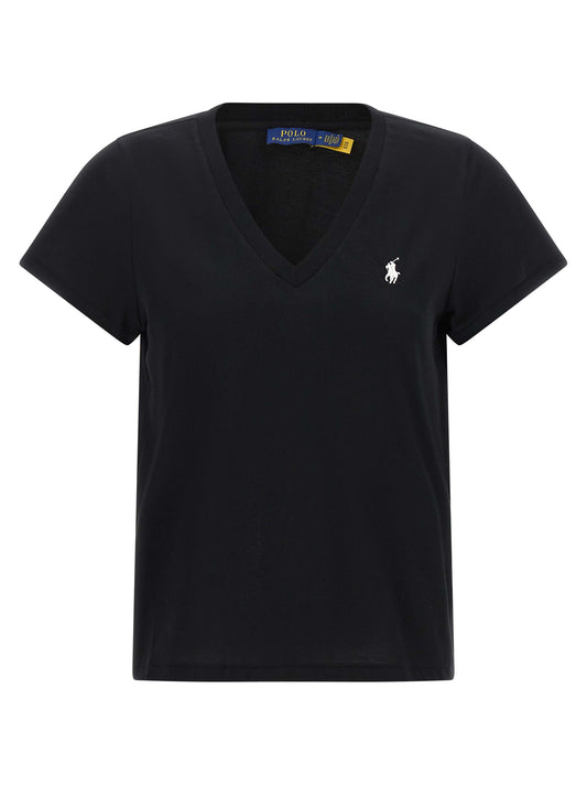 Polo Ralph Lauren T-Shirt aus Stoff in Schwarz