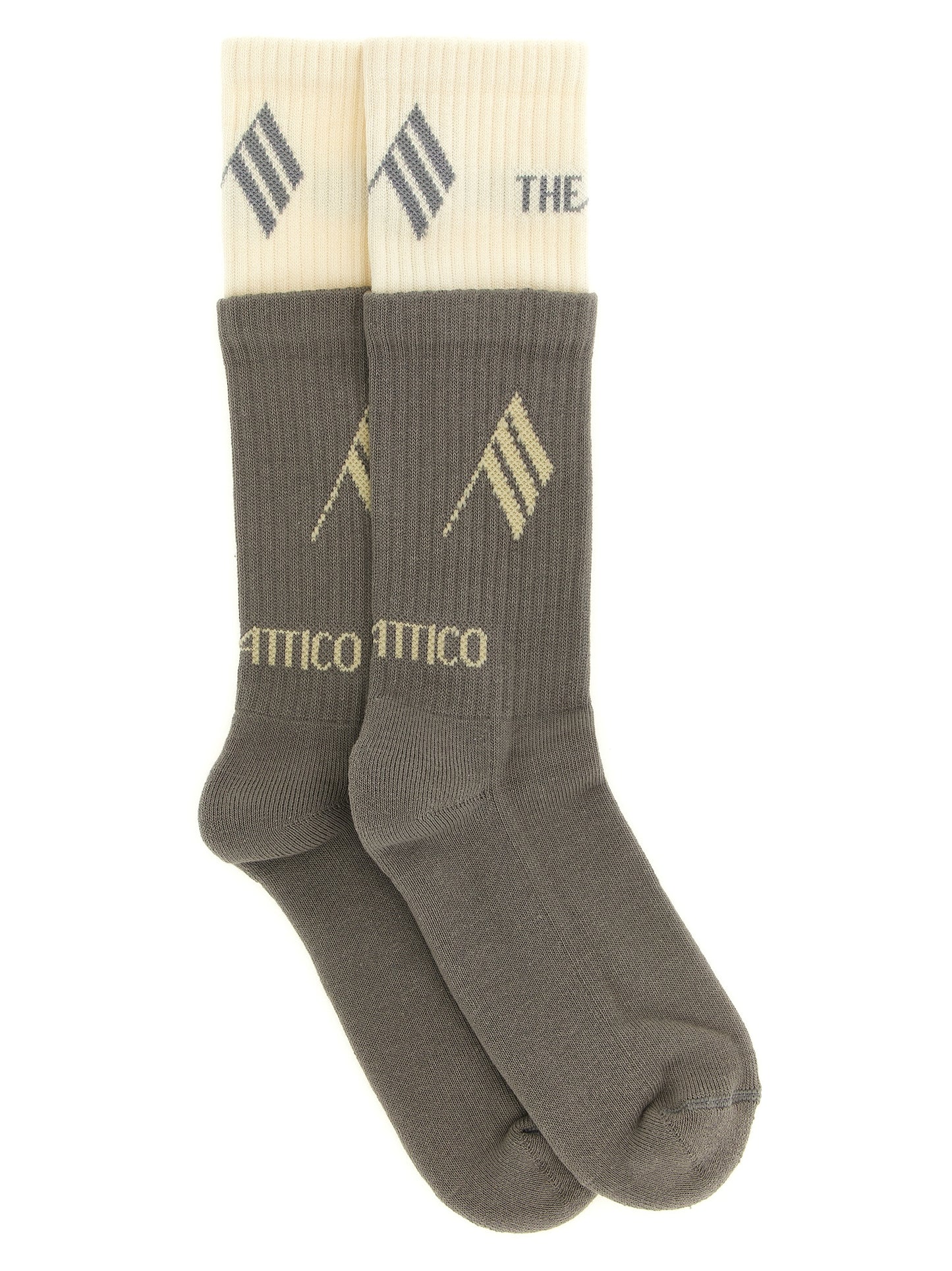 The Attico Graue Baumwollsocken