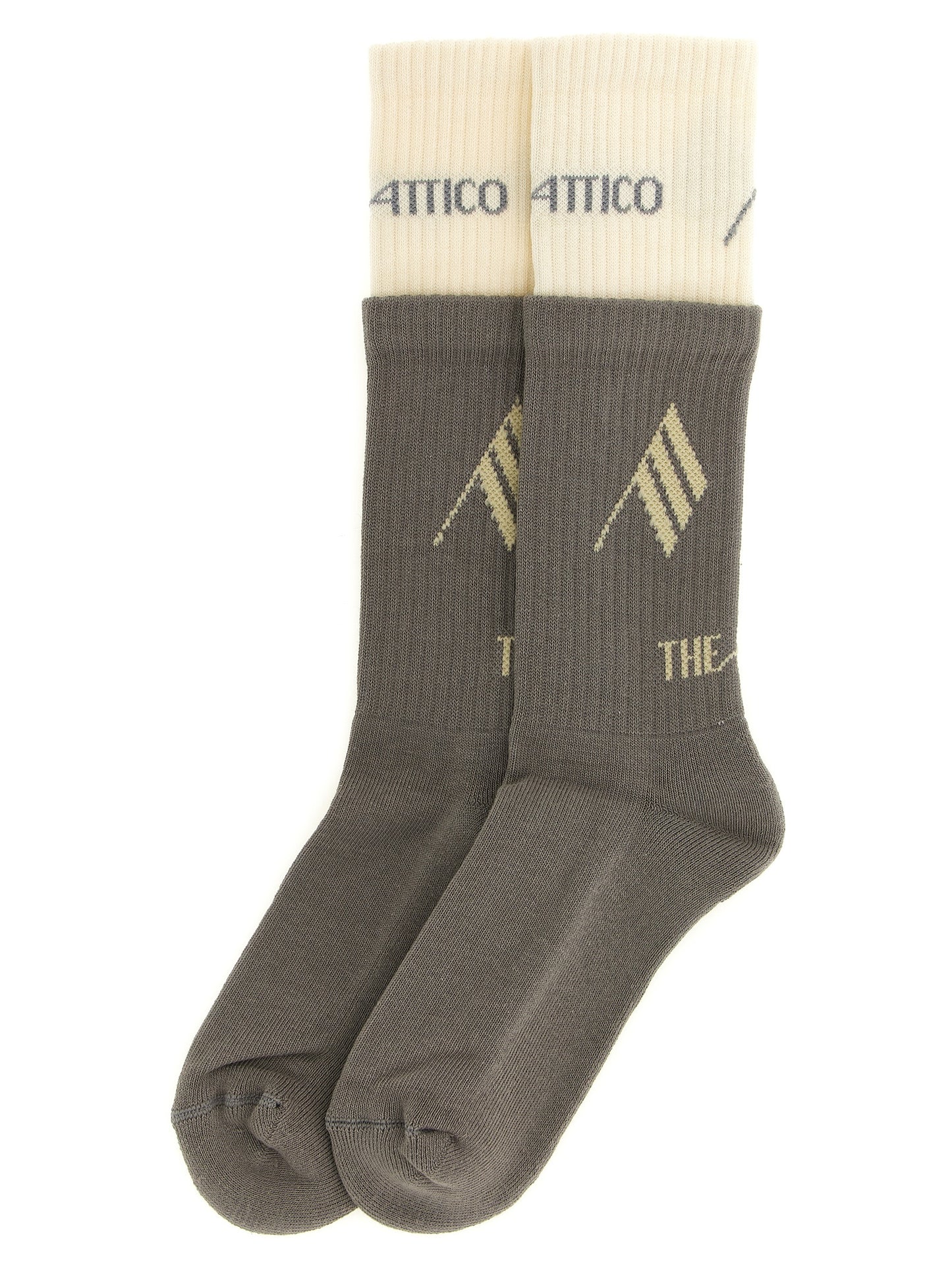 The Attico Graue Baumwollsocken