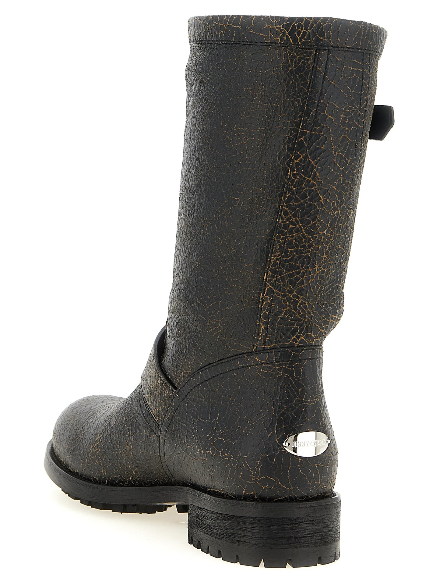 Jimmy Choo Schwarze Leder-Stiefeletten