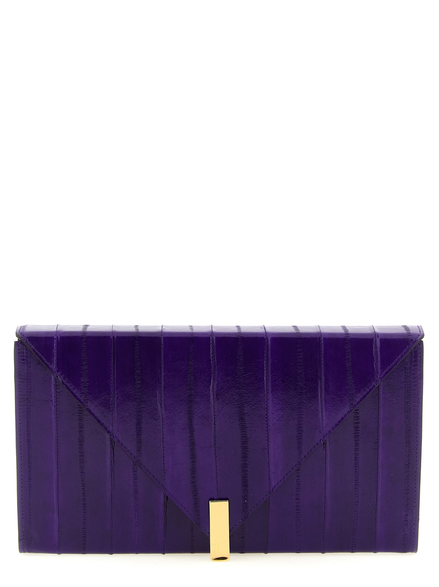 Giuseppe Zanotti Violette Leder-Clutch