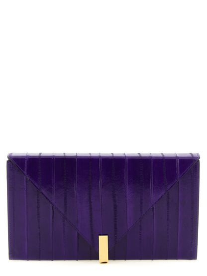 Giuseppe Zanotti Violette Leder-Clutch