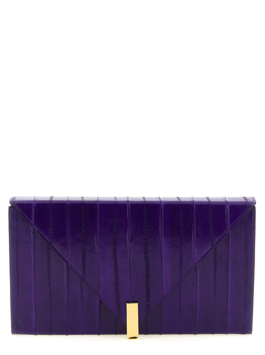 Giuseppe Zanotti Violette Leder-Clutch