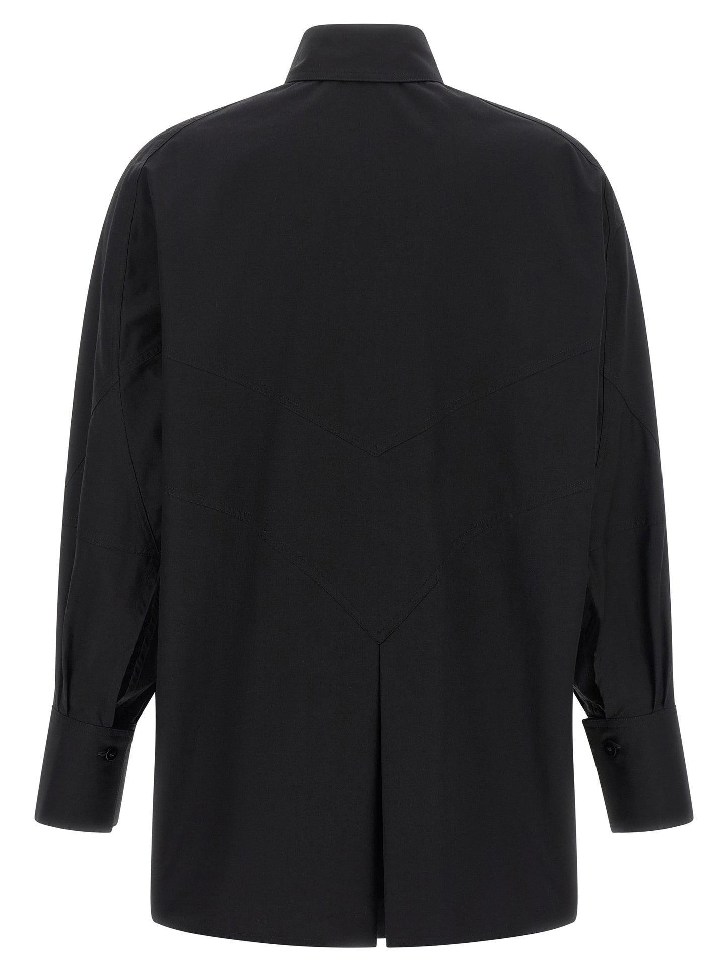 The Attico Schwarze Baumwollbluse