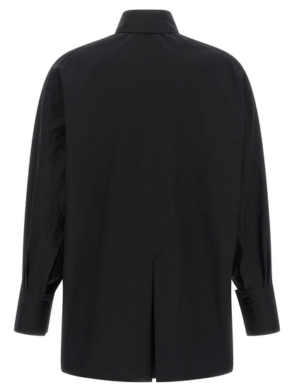 The Attico Schwarze Baumwollbluse
