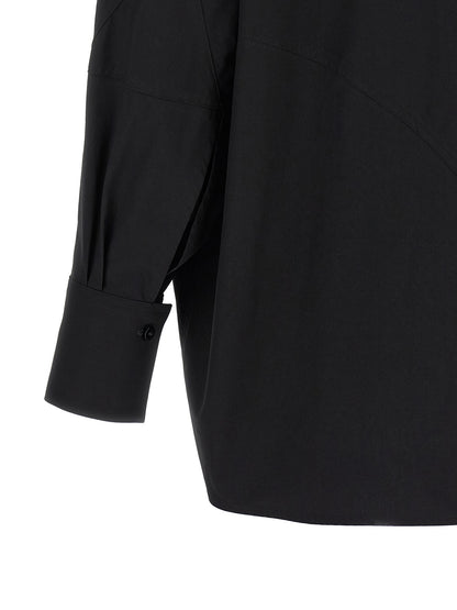 The Attico Schwarze Baumwollbluse